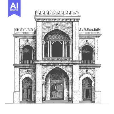 Premium design asset: Elegant Architectural Drawing Of A Grand Building