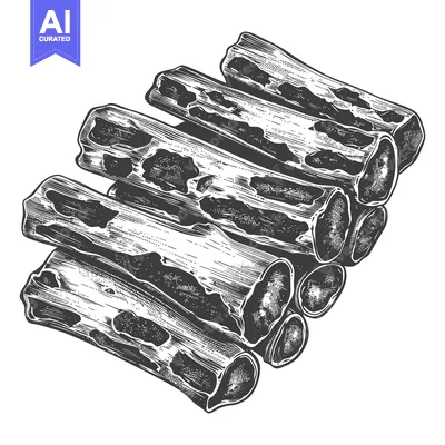 Aset premium populer: A Stack of Rough Hewn Wooden Logs