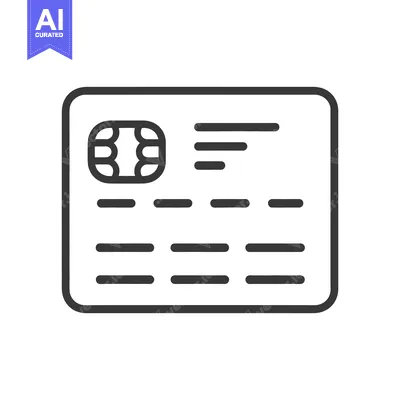 Aset premium populer: A simple graphic representing a rectangle style credit card