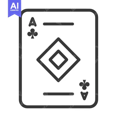 Aset premium populer: A card displaying the ace of clubs with a geometric design