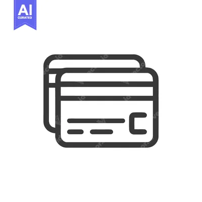 Aset premium populer: Stacked Credit Cards Icon: Minimalist Design for Financial Transaction