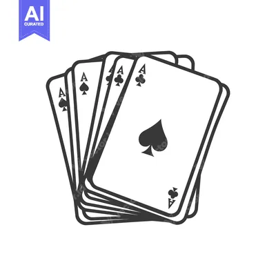 A hand holding a spread of playing cards showing the aces