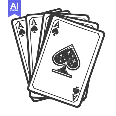 Aset desain premium: Several playing cards depicting the ace of spades symbol are shown