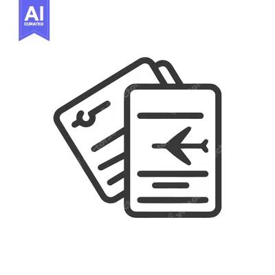 Popular premium asset: Minimalist Flight Tickets Icon: Airplane Symbol on Travel Documents