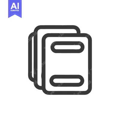 Aset premium populer: Stacked Documents Icon: Minimalist Design with Rounded Rectangles and