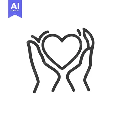 Aset premium populer: Hands are holding and protecting a heart symbol of love