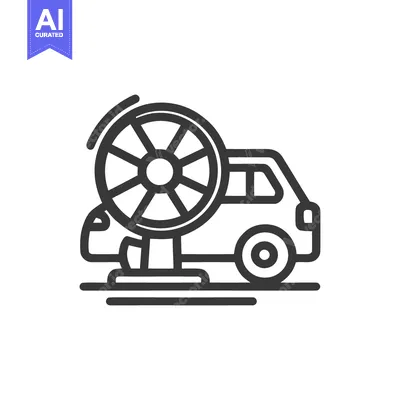 Aset premium populer: Hovercraft Car Icon: Futuristic Vehicle with Propeller Design, Minimal