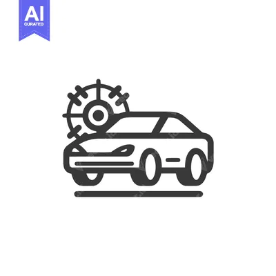 Aset premium populer: Car Targeting Icon: Precision Automotive Marketing Symbol in Bold Line