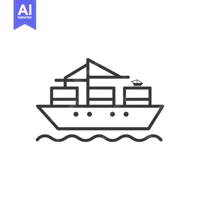 Aset premium populer: Cargo ship with containers sailing on the ocean