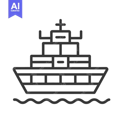 Popular premium asset: Cargo ship with containers sailing on water