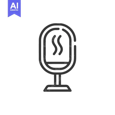 Aset premium populer: Minimalist Sauna Heater Icon with Steam, Black Outline on White