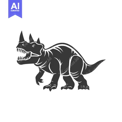 Popular premium asset: An illustration depicting a fierce herbivorous dinosaur with prominent