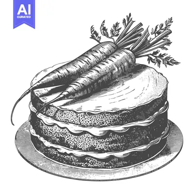 Aset premium populer: Delicious Carrot Cake With Fresh Carrots On Top