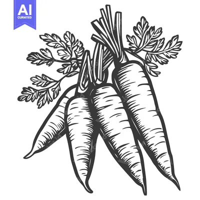 Aset premium populer: Several fresh carrots are tied together with their leafy tops