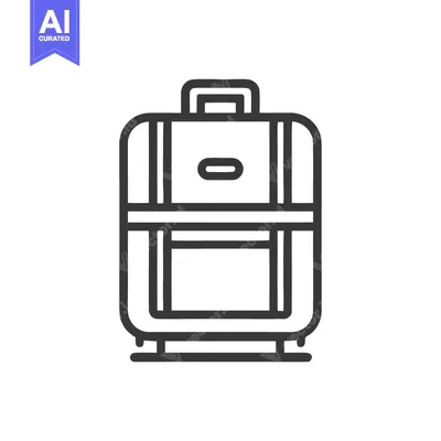 Aset premium populer: Minimalist Suitcase Icon: Clean Line Art for Travel and Luggage Concep