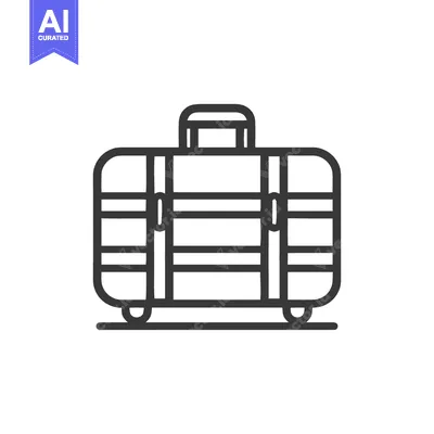 Popular premium asset: Minimalist Suitcase Icon: Travel Luggage Outline with Wheels and Handl