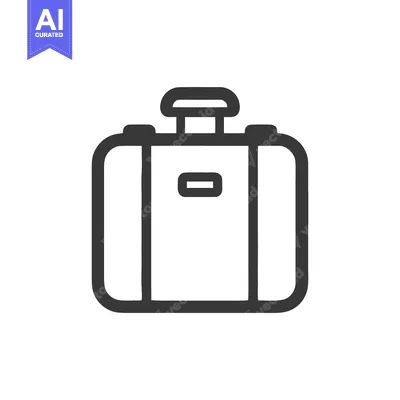 Aset premium populer: Minimalist Suitcase Icon: Travel, Luggage, and Adventure Symbol