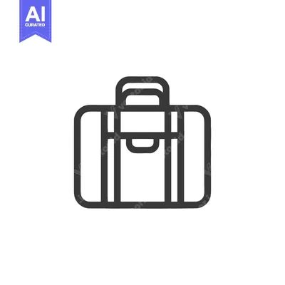 Popular premium asset: Minimalist Suitcase Icon: Simple Black Outline on White Background