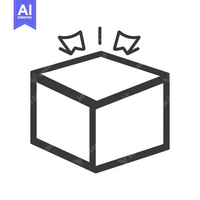 Popular premium asset: A simple stylized black box with upward diverging lines