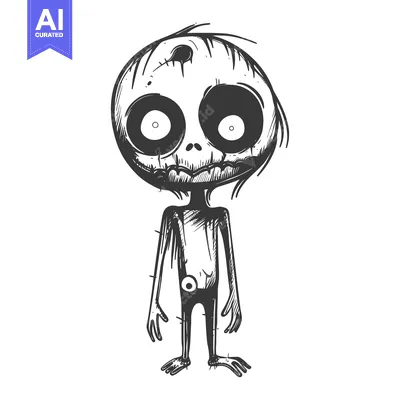 Popular premium asset: Cartoon Illustration of a Standing, Spooky,  Skeletal Character