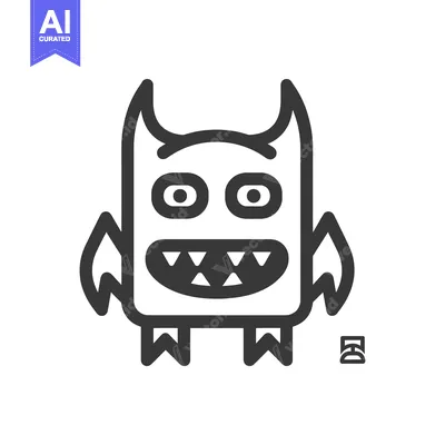 Popular premium asset: Cartoon Monster with Horns and Big Smile