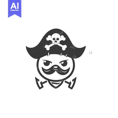 Popular premium asset: Cartoon Pirate with Skull and Crossbones Hat