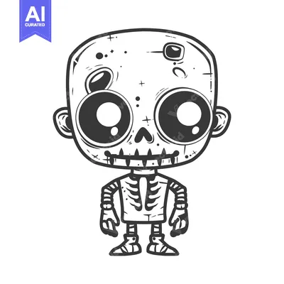 Popular premium asset: Cartoon Skeleton with Bandages and Large Eyes