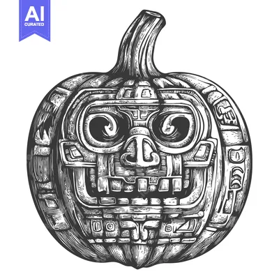 Popular premium asset: Carved Pumpkin with Aztec Design