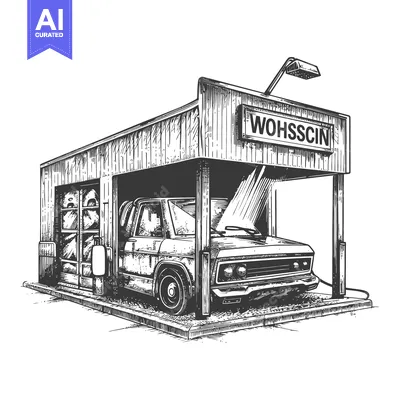 Popular premium asset: Classic Car Undergoing Automated Car Wash Service