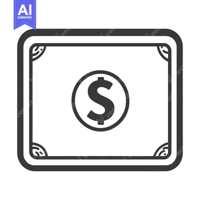 Popular premium asset: A stylized representation of a dollar bill with decoration and circle