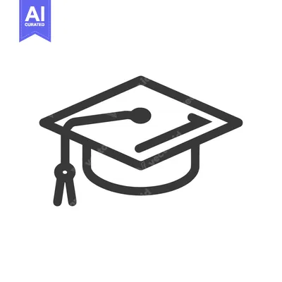 Aset premium populer: Minimalist Graduation Cap Icon: Academic Achievement Symbol in Simple