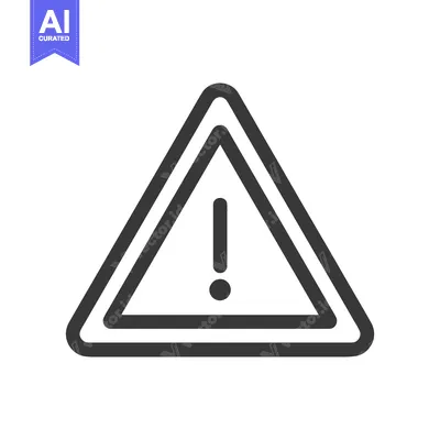 Aset desain premium: Double-lined Triangle with Exclamation Point: A Clear Warning Icon