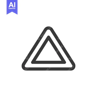 Aset desain premium: Double Triangle Outline: Geometric Simplicity in Minimalist Design