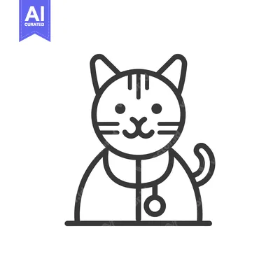 Aset premium populer: Cat Doctor with Stethoscope Icon