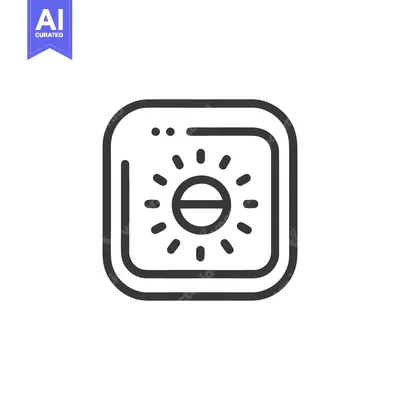 Popular premium asset: Minimalist Sun Icon in Rounded Square Frame, Black Outline on White