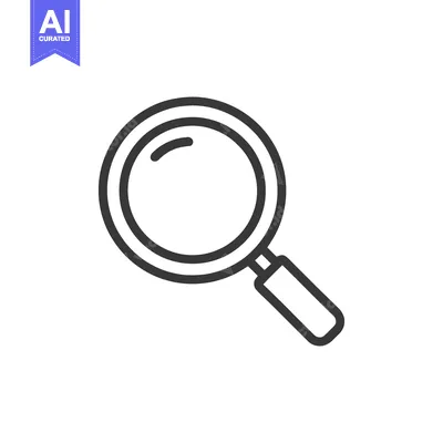 Aset desain premium: Simple Magnifying Glass Icon: Search, Discovery, and Exploration Symbo