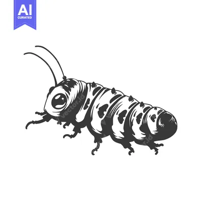 Aset premium populer: A stylized image of an insect crawling on a surface