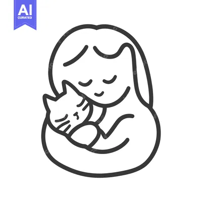 A person is embracing a sleeping cat in a close hug