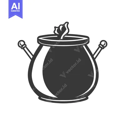 Popular premium asset: A black cauldron with smoke rising from its interior