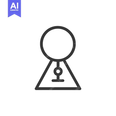 Aset premium populer: A simple geometric illustration of a sphere above a triangle
