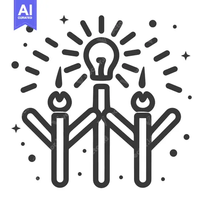 People gathering around a glowing lightbulb and supporting it