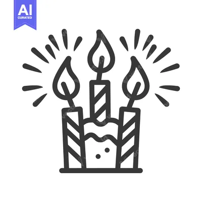 Premium design asset: A three candle design is shown on a dessert item
