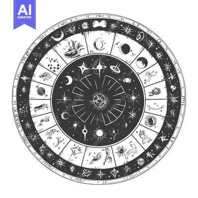Popular premium asset: Celestial Wheel with Zodiac Constellations and Celestial Objects