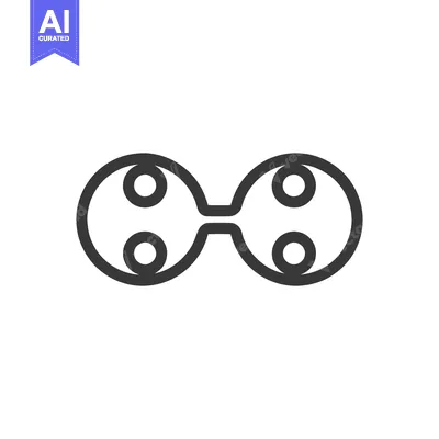 Aset desain premium: Abstract Dumbbell Icon: Symmetrical Design with Circular Weights and C