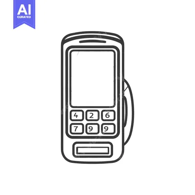 Popular premium asset: Simple line drawing of a handheld payment processing device