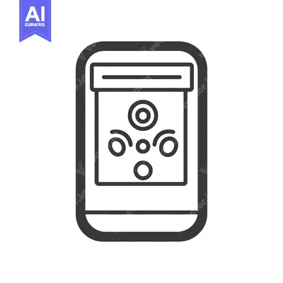 Premium design asset: An illustration depicting a device with a button interface for control