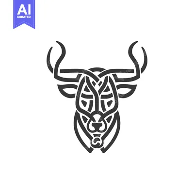 Aset premium populer: Celtic Knotwork Deer Head Design