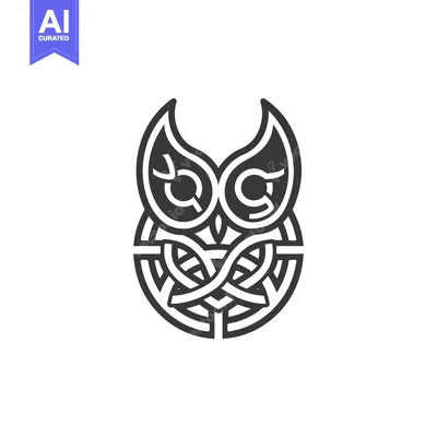 Premium design asset: Celtic Knotwork Owl Design