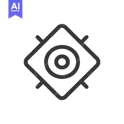 Popular premium asset: Minimalist Target Icon: Diamond Shape with Concentric Circles and Cros