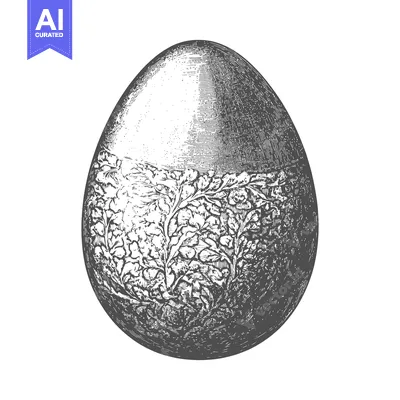 Premium design asset: Ornate Easter Egg Design Botanical Illustration